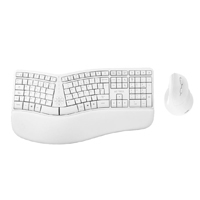 Kit Acteck Creator Virtuos Fitt Mk770 / Teclado Y Mouse Vertical / Inalambrico / Usb / Multimedia / 118 Teclas / Español / Recargable / 2400 Dpi Ajustable/ Optico / Blanco / Ac-936255 — ACTECK · SKU KB-982