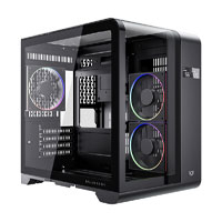 Gabinete Gamer Balam Rush Tank Expert Curve 6400 / Mini Torre / Matx - Itx / Ventilador Argb X3 / Max Gpu 350 Mm / Panel De Cristal - Filtro De Polvo / Pantalla Digital / Negro / Br-941617 — BALAM RUSH · SKU CS-1142