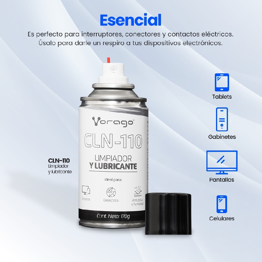 Limpiador Y Lubricante Dielectrico / Vorago / 170Gr / Base Silicon Para Componentes Eléctricos — VORAGO · SKU CN-5213