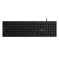 Teclado Acteck Vantage Aero Ta545 / Alambrico Usb / Multimedia / Español / 105 Teclas / Windows / Membrana / Negro / Ac-943475 · RimeTec México
