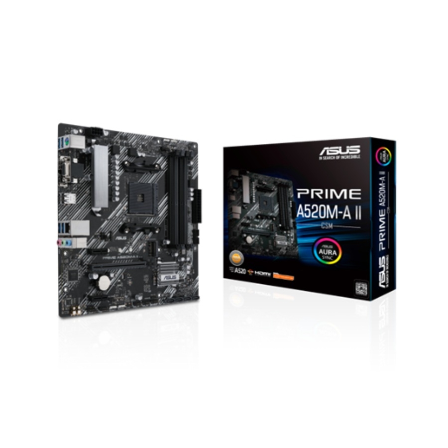 Mb Asus A520 Amd S-Am4 5A Gen/4X Ddr4 2800/Dp/Hdmi/D-Sub/M.2/4X Usb3.2/Micro Atx/Gama Basica/Csm — ASUS OEM · SKU MB-1198