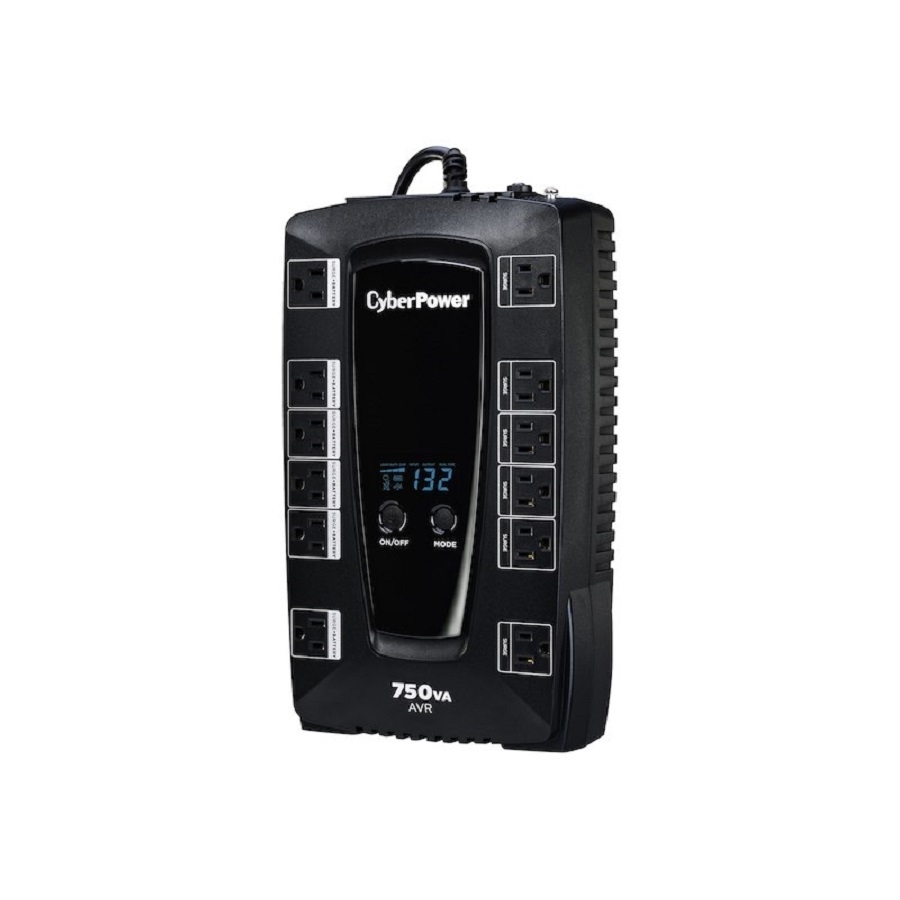 No Break Cyberpower (Avrg750Lcd) 760Va / 450 Watts, Interactivo, Torre, Pantalla Lcd, 12 × Nema 5-15R, 6 Respaldo Y 6 Supresión, 3 Años Incluyendo Batería. — CYBERPOWER · SKU FR-1153