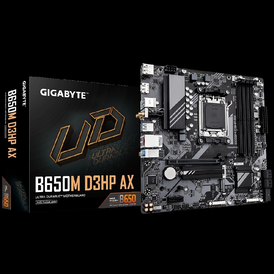 Tarjeta Madre Gigabyte B650M D3Hp Ax / Socket Amd Am5 / Ryzen Serie 9000 / Ddr5 / Dp / Hdmi / Wifi 6E / Micro Atx / Gama Media · SKU MB-1450