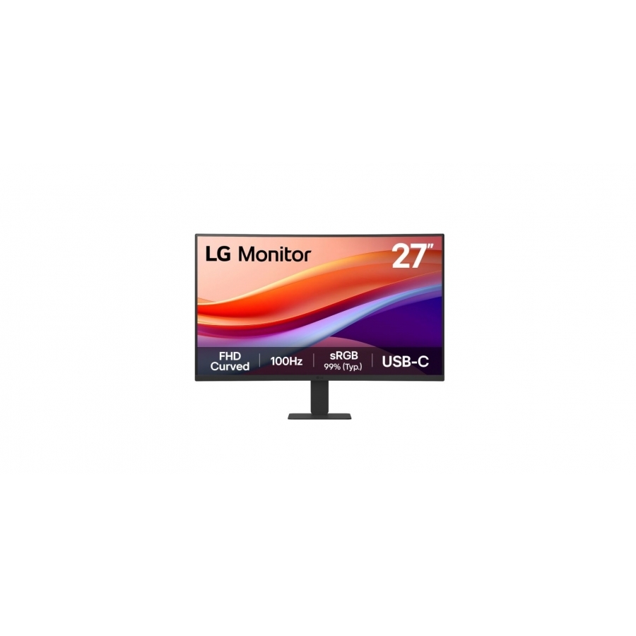 Monitor Pc Lg 27U421A-B Curvo Fhd 27 Pulg,Usb-C,Panel Va,100Hz,Tr 5Ms(Gtg),Resol 1920X1080,Asp 16:9,Brillo 250Cd/M2,Contr 3000:1,1500R,Hdr10,Srgb 99%,Hdmi,Dynamic Action Sync,Vesa 100X100 Mm. — LG · SKU MNL-2997
