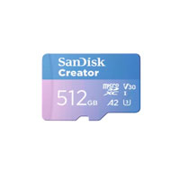 Memoria Sandisk Micro Sdxc Creator 512Gb Lect 190Mb/S Esc 130Mb/S Graba 4K/5.3K Sdsqxav-512G-Gn6Ms