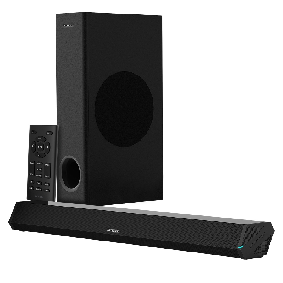 Barra De Sonido Acteck Dynamic Trim Bs670 / Subwoofer / Sonido Estereo / 70 W Rms / Bluetooth + Hdmi Arc + Optico + Aux 3.5Mm + Usb / Led Indicador / Control Incluido / Negro / Ac-935913 — ACTECK · SKU SPK-2486