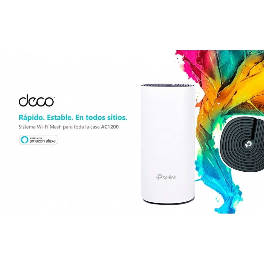 Router | Tp-Link | Deco M4(1-Pack) | Wifi Mesh | Ac1200 Dual Band | Modo Ap/ Router | Cobertura Estimada 185 Metros Cuadrados (Depende De Condiciones Ambientales Y Trafico De Cada Usuario) — TP LINK · SKU NIC-3059