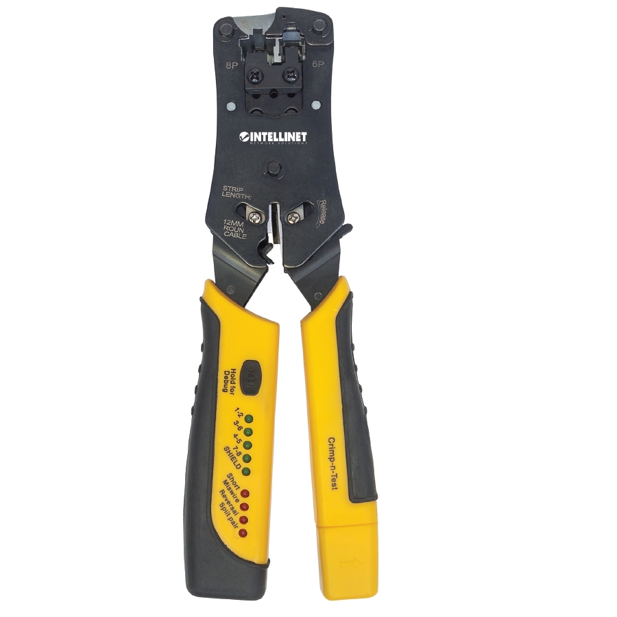 Pinza,Intellinet,780124, P/Crimpear Rj11/Rj45 C/Probador