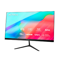 Monitor Acteck Captive Vivid Sp245 / 24.5 Pulgadas / Plano / Led / Full Hd / Bocinas Integradas / 5 Ms / Vga, Hdmi / Vesa 75 / Ajuste De Inclinacion / 3 Años De Garantia / Negro / Ac-943178 — ACTECK · SKU MNL-3127
