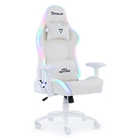 Silla Ocelot Gaming Orgb-White Thundra / Vinipiel / Rgb / Base Metalica Ajustable / Descansabrazos 4D / Piston Clase 4 / Reclinable 90-155 Grados / Hasta 150Kg / Cojines Lumbar Y Cervical / Color Blan — OCELOT GAMING · SKU AC-10199