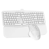 Kit Teclado Y Mouse Acteck Creator Ultra Confort Mk650 / Inalambrico / Membrana / Ergonomico / Reposabrazos / Blanco / Ac-939874 — ACTECK · SKU KB-1061