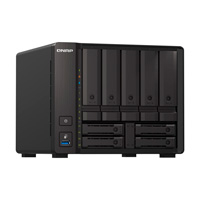 Nas Qnap Ts-H973Ax-8G/ 9 Bahias /5 De 3,5 4 De 2,5/Nucleo Cuadruple 2.2Ghz/8Gb Ddr4 Sodimm Hasta 64Gb/2 Pto 2,5 Gbe/1 Pto 10 Gbe /Usb 3.2 X3/ Hotswap/ No Incluye Discos/ Amd — QNAP · SKU SAM-712