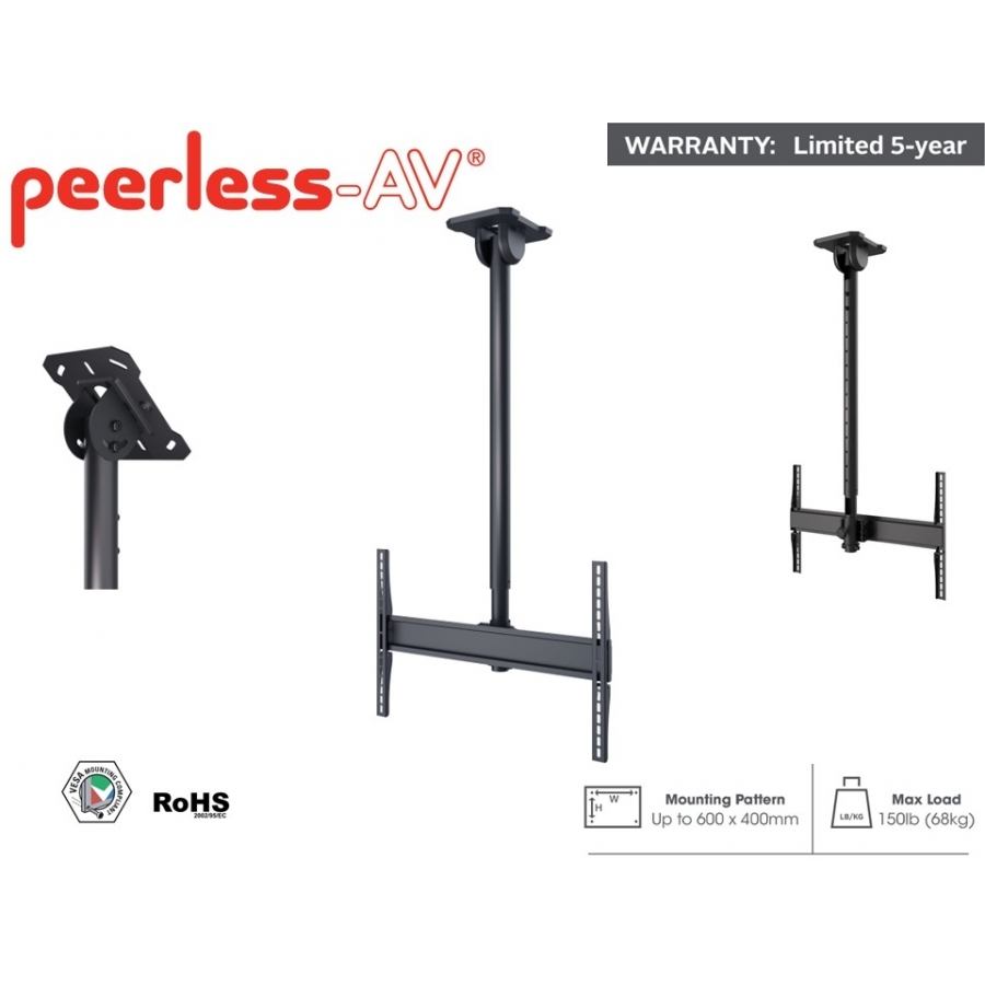 Soporte Techo Peeless Pcm150 Para Monitores De 32 A 90 Con Un Peso No Mayor A 68 Kg — PEERLESS-AV · SKU AC-12514