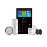Kit De Alarma Integral Smarthome Mirati Wifi 4G Panel Tactil Pantalla A Color Tamper Switch Incluye Sirena, Sensor De Movimiento, Sensor De Puerta-Ventana, 1 Control, 2 Tag Rfid — MIRATI · SKU AL-38