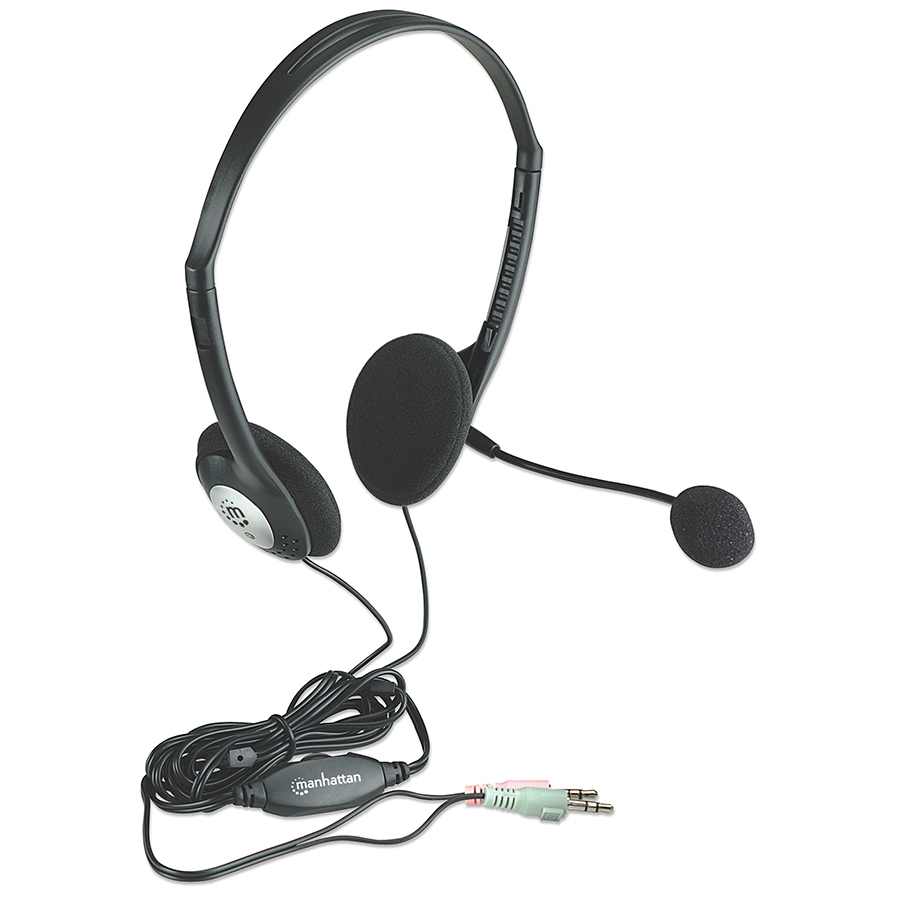 Audifono Diadema,Manhattan,164429, C/Microfono Estandar Plastico · RimeTec México