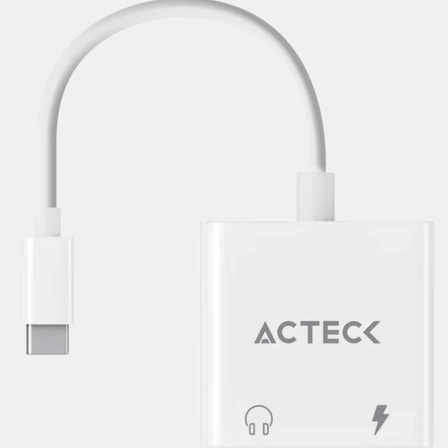 Adaptador Acteck Shift Plus Aa415 / Usb C - 2X Usb C / Audio - Tipo C Dp / Android - Ios / Blanco / Ac-939768 — ACTECK · SKU AC-12411
