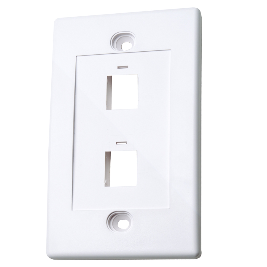 Tapa Faceplate,Intellinet,163293, 2 Perforacion Blanco — INTELLINET · SKU AC-1705