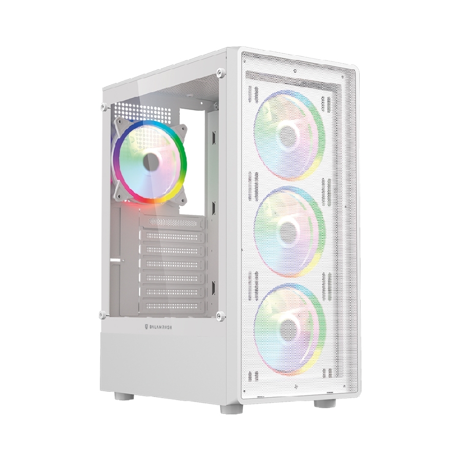 Gabinete Gamer Balam Rush Dragonfly Perform Aircool Gm590Aw / Media Torre / Mini Itx, Micro Atx, Atx / Incluye Ventilador Argb / Panel De Cristal Templado Malla / Blanco / Br-935999 — BALAM RUSH · SKU CS-889