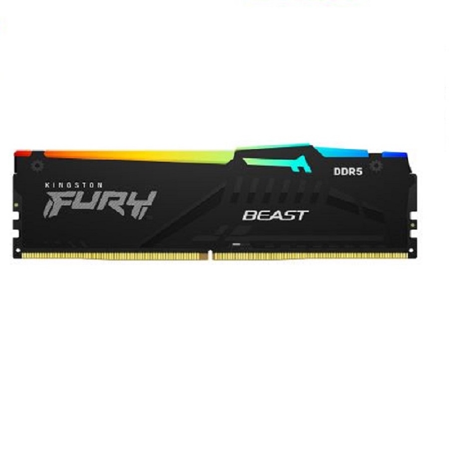 Memoria Ram Kingston Dimm Ddr5 16Gb 6000Mt/S Fury Beast Black Expo Rgb Cl36 288Pin 1.35V C/Disipador De Calor P/Pc/Gamer/Alto Rendimiento Kf560C36Bbe2A-16 · SKU RAM-4443