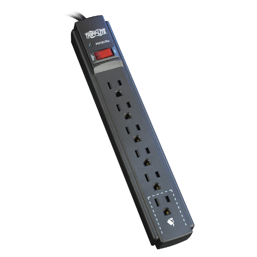 Supresor De Picos Protec It Tripp-Lite Tlp606B C/ 6 Contactos, Cable 1.83 M 6 Pies, 790 Joules, Led De Diagnostico, Gabinete En Negro. — TRIPP-LITE · SKU AC-5220