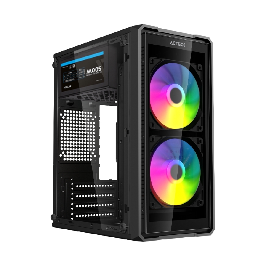 Gabinete Acteck Doom Ultra Crystal Gi750C / Mini Torre / Paneles De Cristal Templado / Fuente De Poder Atx 500W Incluida / Compatibilidad Micro Atx / Mini Itx / Negro / Ac-943789 — ACTECK · SKU CS-1145