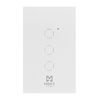 Apagador Inteligente De Pared Mirati De 3 Apagadores Touch Wifi 2.4Hz Bluetooth // Compatible Con Android E Ios // Funciona Con Alexa Y Asistente De Google · RimeTec México