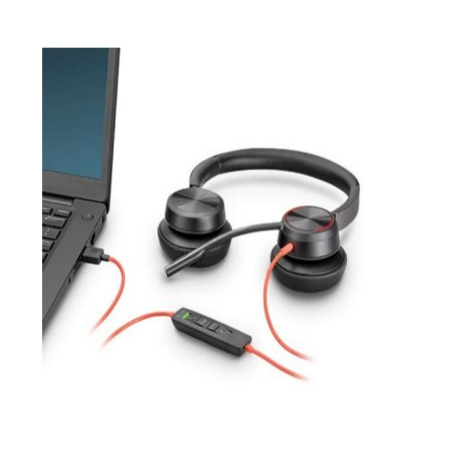 Diadema Hp Poly 8X223Aa Bw 8225/ Alambrica Binaural Conexion Usb-C Usb-A Cancelacion Activa De Ruido Control Para Llamadas Color Negro Naranja — POLY · SKU SPK-2601