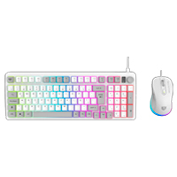 Kit Gamer Balam Rush Squad Conquest Kg515 / Teclado - Mouse / Alambrico / Iluminacion Rgb / Anti-Ghosting / Multimedia / 97 Teclas / Español / Win / 7200 Dpi Ajustable / Optico / Blanco / Br-940450 · RimeTec México