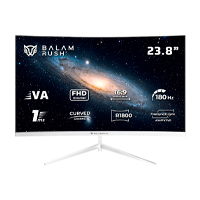 Monitor Gamer Balam Rush Andromeda Mag24Y / Curvo / 23.8 Pulg / Panel Va / Full Hd / 180 Hz / 1 Ms / Freesync / R1800 / Rgb / 200Hz Overclock / Flicker Free / Low Blue Filter / Blanco / Br-943048 — BALAM RUSH · SKU MNL-2914