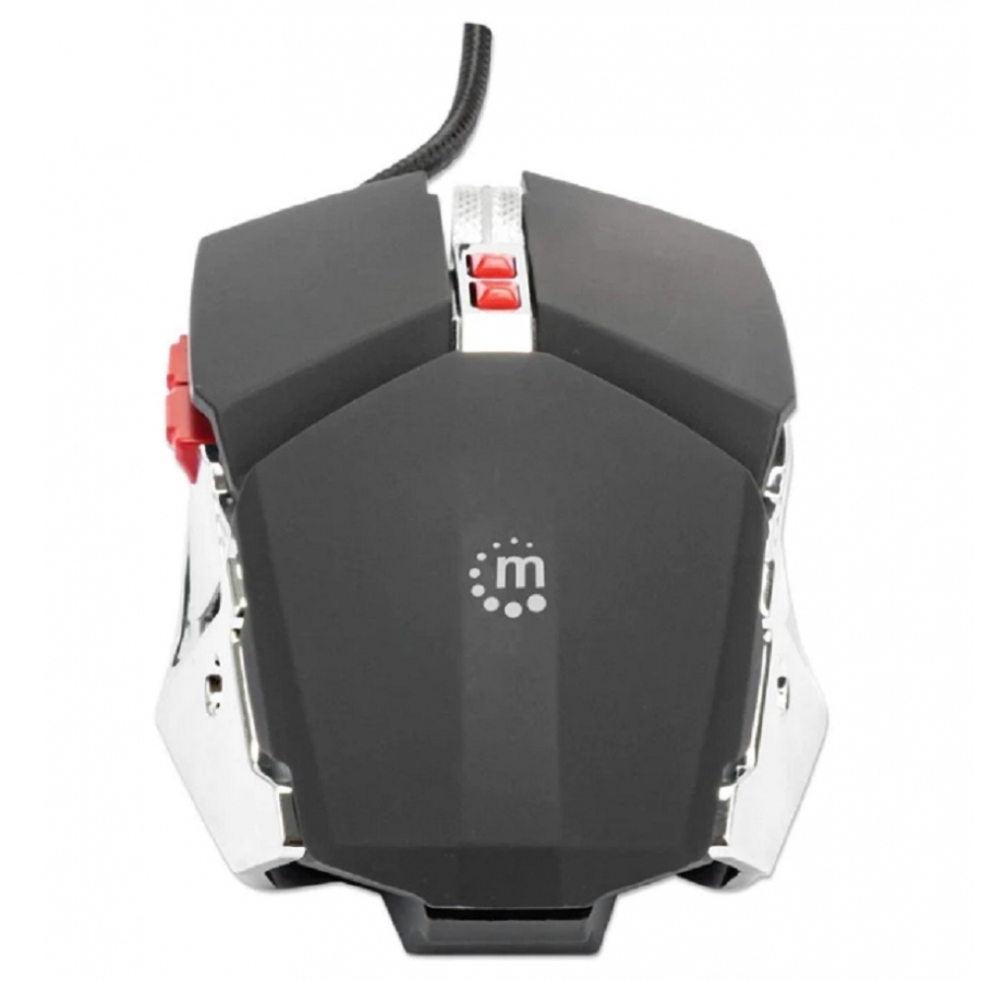 Mouse,Manhattan,179348, Optico Gaming 7 Botones, Negro/Plata 3200 Dpi — MANHATTAN · SKU MS-1417