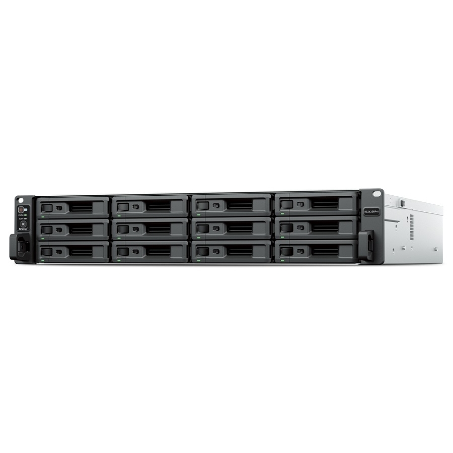 Nas Synology Rs2423Rp+Ii /12 Bahias/ Fuente Redundante/ Nucleo Cuadruple 3.3Ghz/8Gb Ddr4/ Hasta 288 Tb/ 1Gbe Lan X2/ Lan 10Gbe X1/ Usb 3.2 X2/Hotswap/ Amd Ryzen V1780B