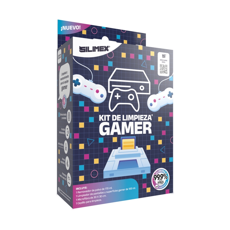Kit De Limpieza Gamer | Silimex | 7503018454030 | Kit Para Limpieza Y Mantenimiento De Equipos Gamer | Elimina El 99.9% De Virus, Bacterias Y Hongos — SILIMEX · SKU CN-4979