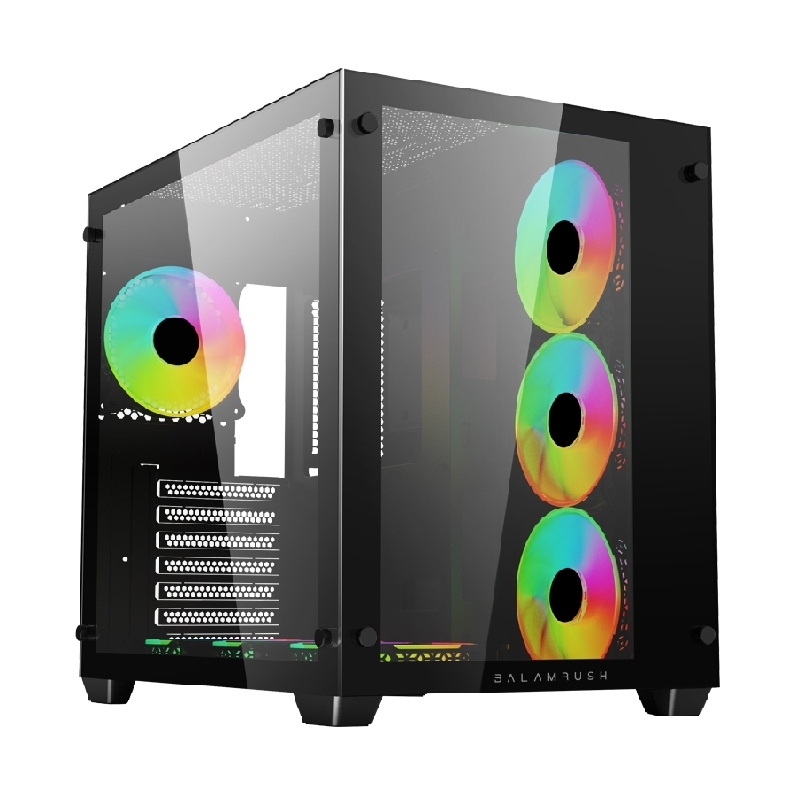 Gabinete Gamer Balam Rush Tank Pro Gm930 / Atx - Mini Torre / Micro Atx - Mini Itx / Panel Cristal Templado Removible / Ventilador Rgb / Malla Metalica / 2 X Ssd - 2 X Hdd / Negro / Br-935944 — BALAM RUSH · SKU CS-884