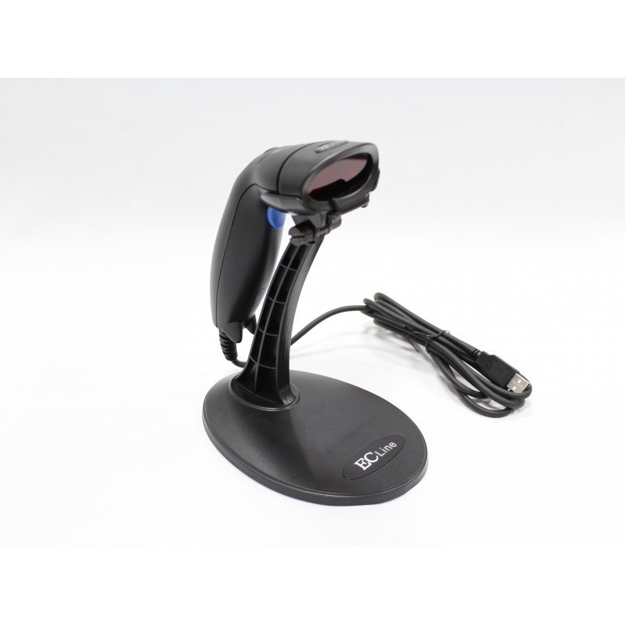Lector De Codigo De Barras Ec Line Ec-Ls-9620, Negro, Laser, Usb, 1D, 200 Lecturas Por Segundo, Incluye Base