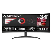 Monitor Pc Lg Curvo Ultrawide Qhd 34Wr50Qk,34 Pulg,Resol. 3440X1440,1800R,Panel Va,Rel. 21:9,Brillo 300 Cd/M2,Contr. 3000:1,Tr 5Ms,100 Hz,Hdr10,Hdmi,Display Port,Montable Pared 100X100,Negro. — LG · SKU MNL-2761