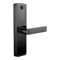 Cerradura Inteligente Con Cámara Y Timbre, Detección De Huella Dactilar, Tarjeta Rfid, Conectividad Wifi, Combinación Numérica Y Llave Física, De Aleación De Aluminio Y Cristal Templado. — MIRATI · SKU SH-58