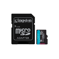 Memoria Flash Micro Sd Kingston Sdxc Canvas Go Plus 64Gb 200Mb/S Uhs-I U3 V30 C/Adaptador (Sdcg4/64Gb) · SKU RAM-4566