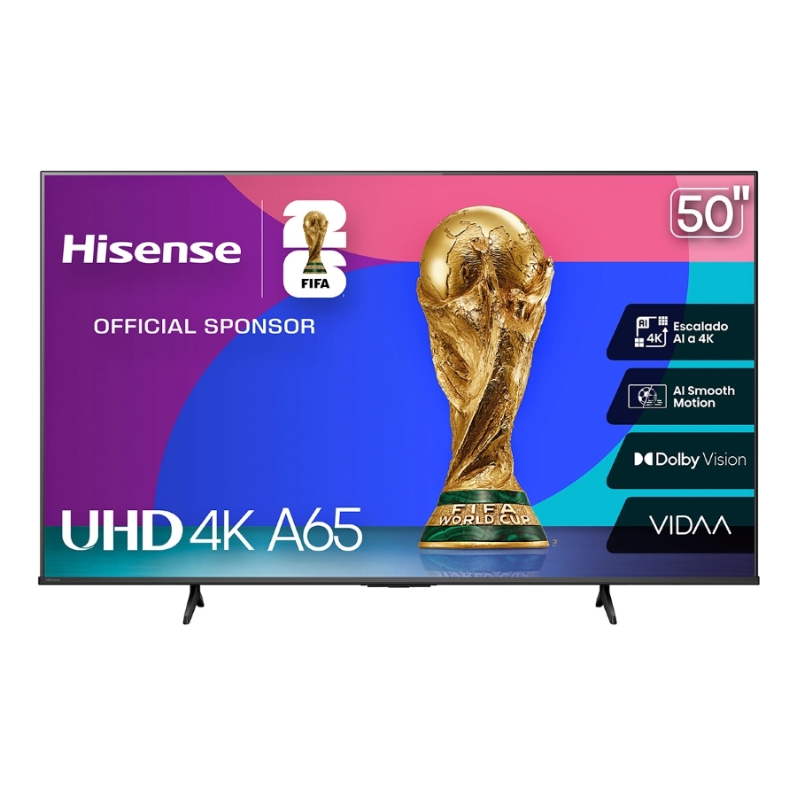 Television 50 Pulgadas Led Hisense 50A65Nv Smart Vidaa Tv, Uhd 4K, Dolby Vision, Dts Virtual X, Wifi — HISENSE · SKU TV-1150