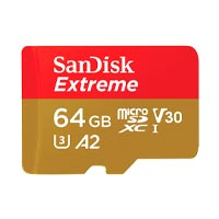 Memoria Sandisk Micro Sdxc 64Gb Extreme 170Mb/S 4K Clase 10 A2 V30 C/Adaptador Sdsqxah-064G-Gn6Ma — SANDISK · SKU RAM-3870