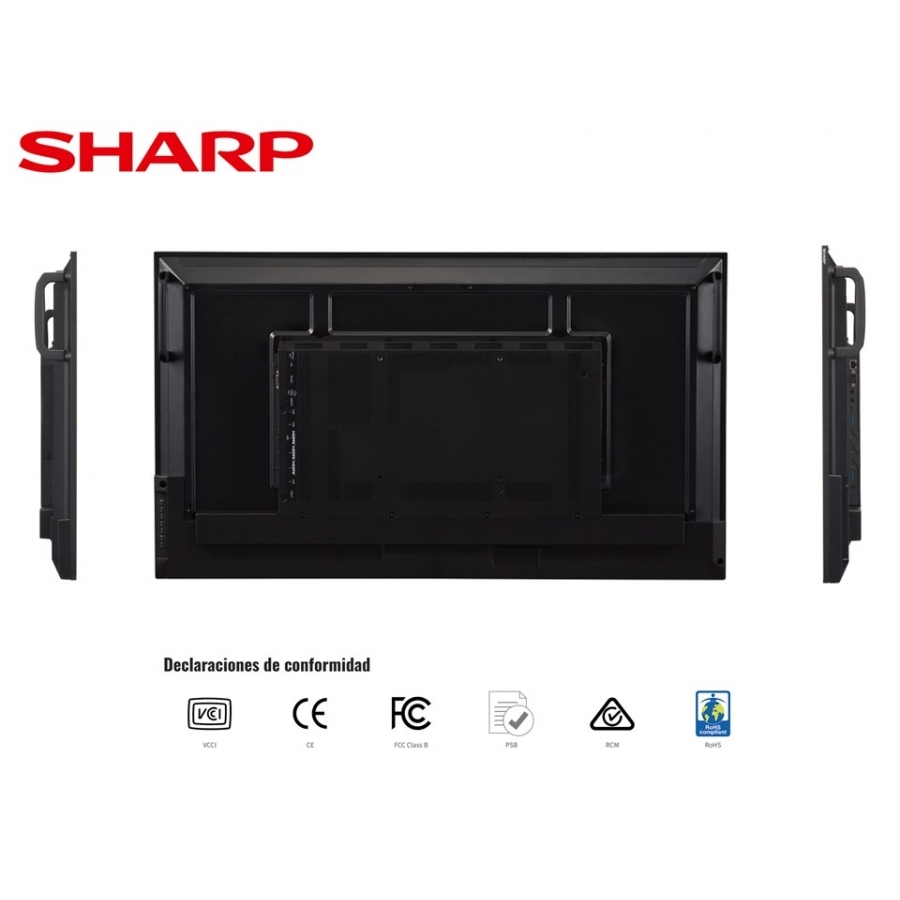 Monitor Profesional Sharp De 55 Pn-Me552 Uhd 3840 X 2160 18/7, 450 Cd/M2 Cont 12001 Usb-C Hdcp 3 Hdmi Android 13 Con 3Años De Garantia — SHARP DISPLAY · SKU MNL-2585