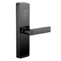 Cerradura Inteligente Con Detección De Huella Dactilar, Tarjeta Rfid, Conectividad Wifi, Combinación Numérica Y Llave Física, De Aleación De Aluminio Y Cristal Templado.