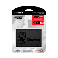Unidad De Estado Solido Kingston Interno A400 480Gb 2.5 Sata3 7Mm Lect.500/Escrit.450Mb/S Pc/Laptop Sa400S37/480G · SKU HD-2326