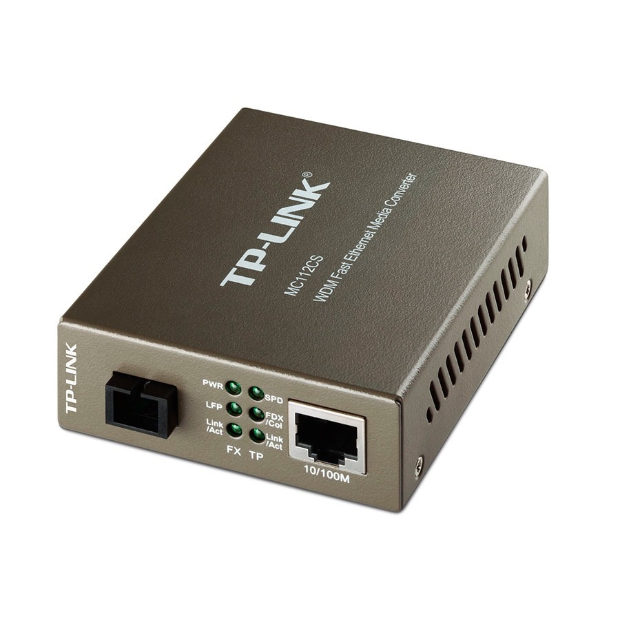 Convertidor De Medios | Tp-Link | Mc112Cs | Mono Modo Wdm Conector De Fibra Sc A Rj45 10/100Mbps Duplex — TP LINK · SKU AC-5247