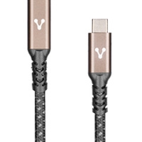 Cable Extensión, Tipo C Hembra A Tipo C Macho / Vorago / Cab-127 / 1 Metro / 100W / Negro