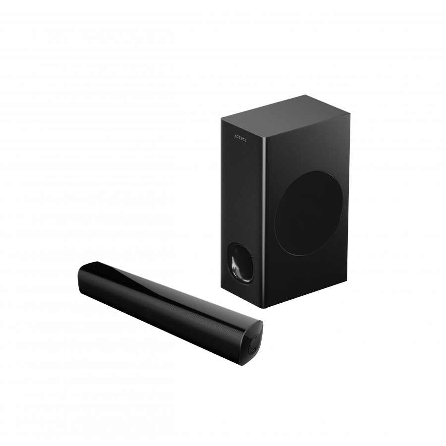 Barra De Sonido Acteck Dynamic Trim Bs465 / Subwoofer Alambrico / Bluetooth / Hdmi / Ptico / 60W / Alimentacin 110V / Negro / Ac-935234 — ACTECK · SKU SPK-2293