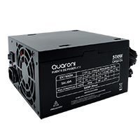 Fuente De Poder Quaroni De 500W/ 24 Pines/ 2Sata/ Filtro Emc/ 4 Pin P4 / Color Negro — QUARONI · SKU CSP-593