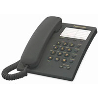Telefono Panasonic Kx-Ts550Meb Alambrico Basico Unilinea Con Marcador Rapido De 10 Numeros Control De Volumen De 4 Niveles Negro