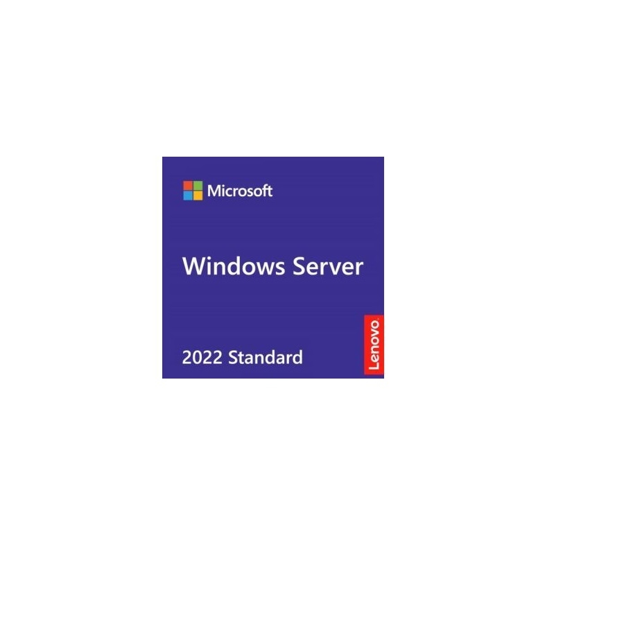 Lenovo Windows Server 2022 Standard Rok 16 Core Multilenguaje Licencia Base, Incluye Medios Y Llave Activacion