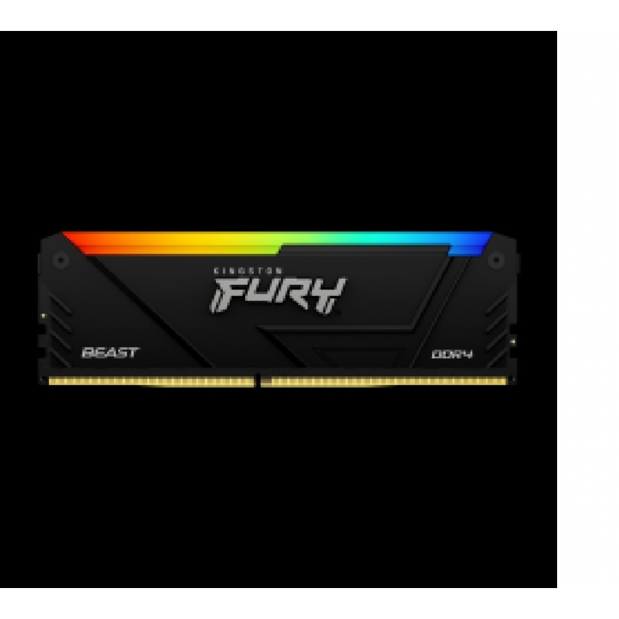 Memoria Ram Kingston Dimm Ddr4 8Gb 3200Mt/S Fury Beast Black Xmp Rgb Cl16 288Pin 1.35V C/Disipador De Calor P/Pc/Gamer/Alto Rendimiento Kf432C16Bb2A/8 · SKU RAM-4195