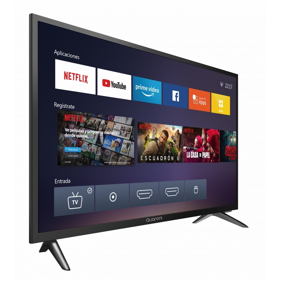 Television Smart Quaroni Netflix Fhd 43 Pulg 1080P Wifi /3 Hdmi /2 Usb / Rca/Optico/3.5Mm 60Hz